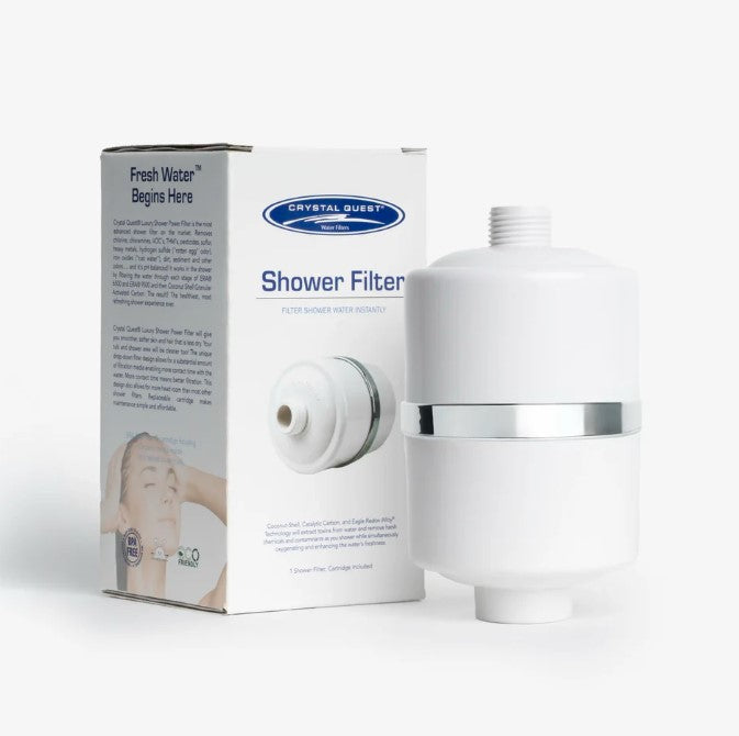 Crystal Quest Shower Head Filter Only – White