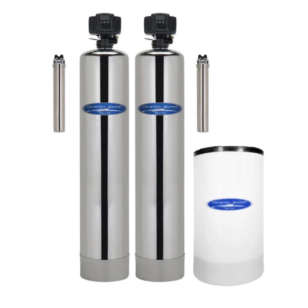 Crystal Quest Sulfate Removal Whole House System with Water Softener Stainless Steel