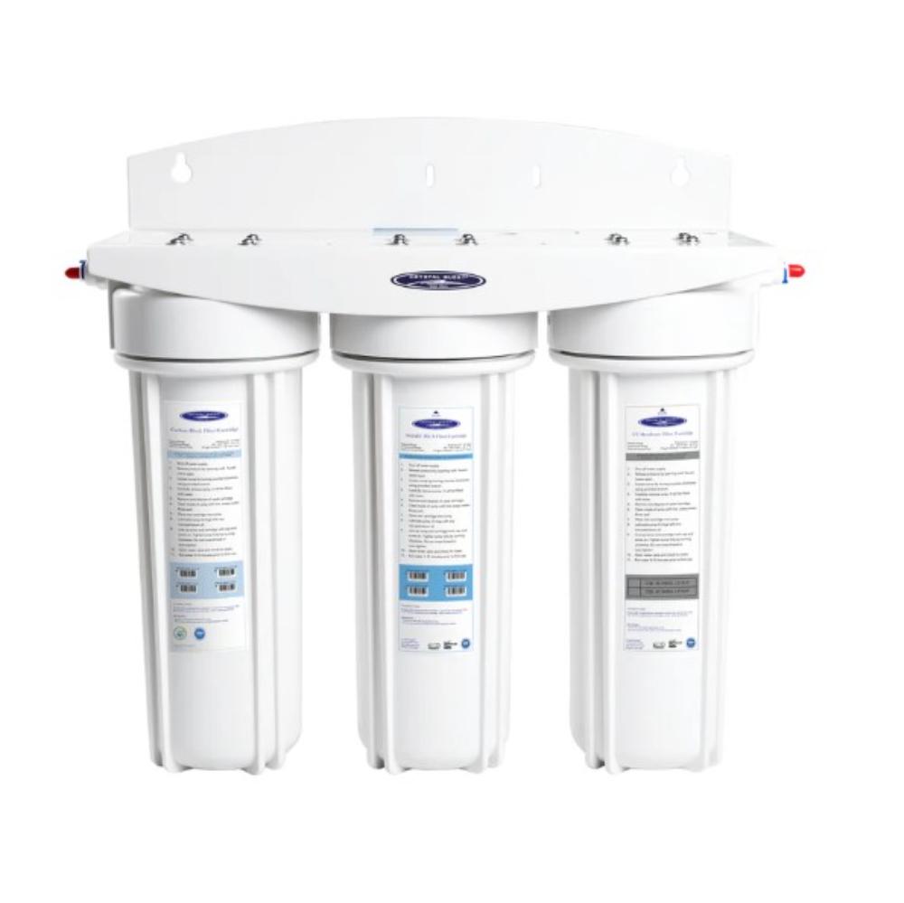 Crystal Quest Voyager Triple Inline Water Filter System Filters 30000 gallons Multistage ULTIMATE