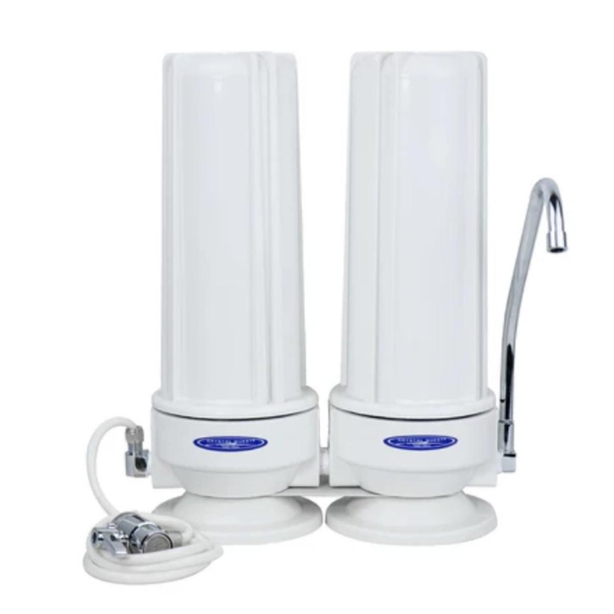 Crystal Quest Fluoride Countertop Water Filter Double Plastic (Polypropylene)