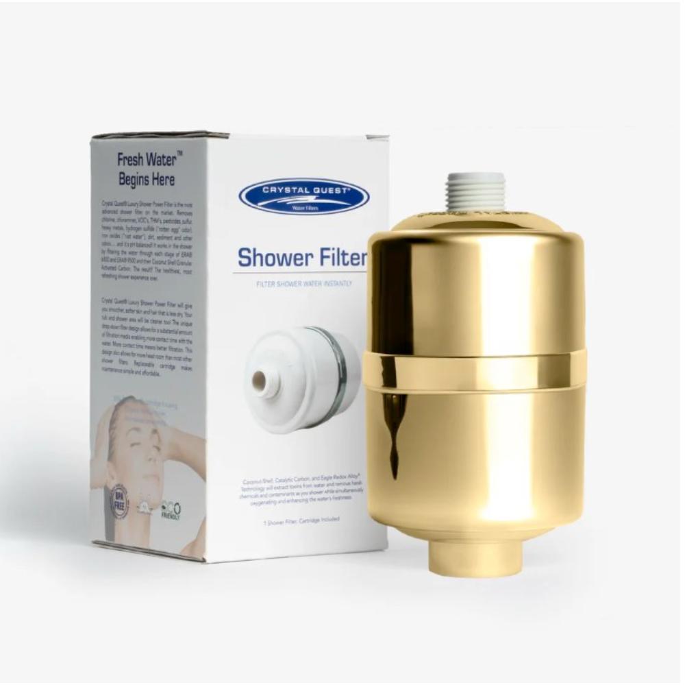 Crystal Quest Shower Head Filter Only – Gold