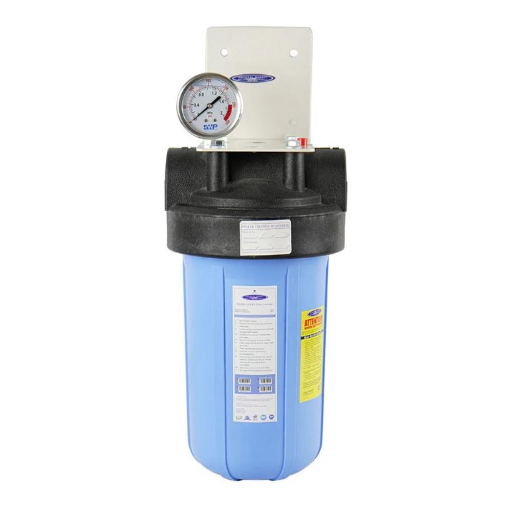 Crystal Quest Compact Whole House Single Water Filter, SMART Series (3-6 GPM | 1-2 people) No System Stand