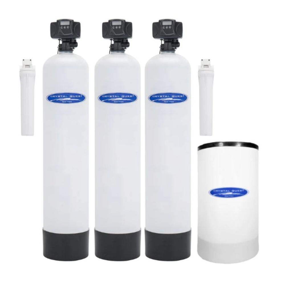 Crystal Quest Silica Whole House Water Filter with SMART Filter and Water Softener Fiberglass