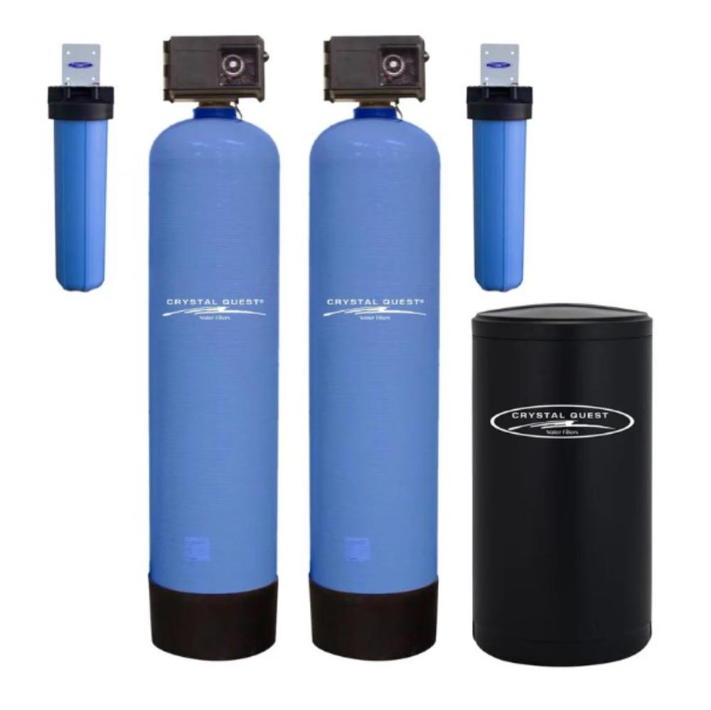 Crystal Quest High Flow Whole House Water Filter With Water Softener 20 GPM (4+ Bathrooms) SMART