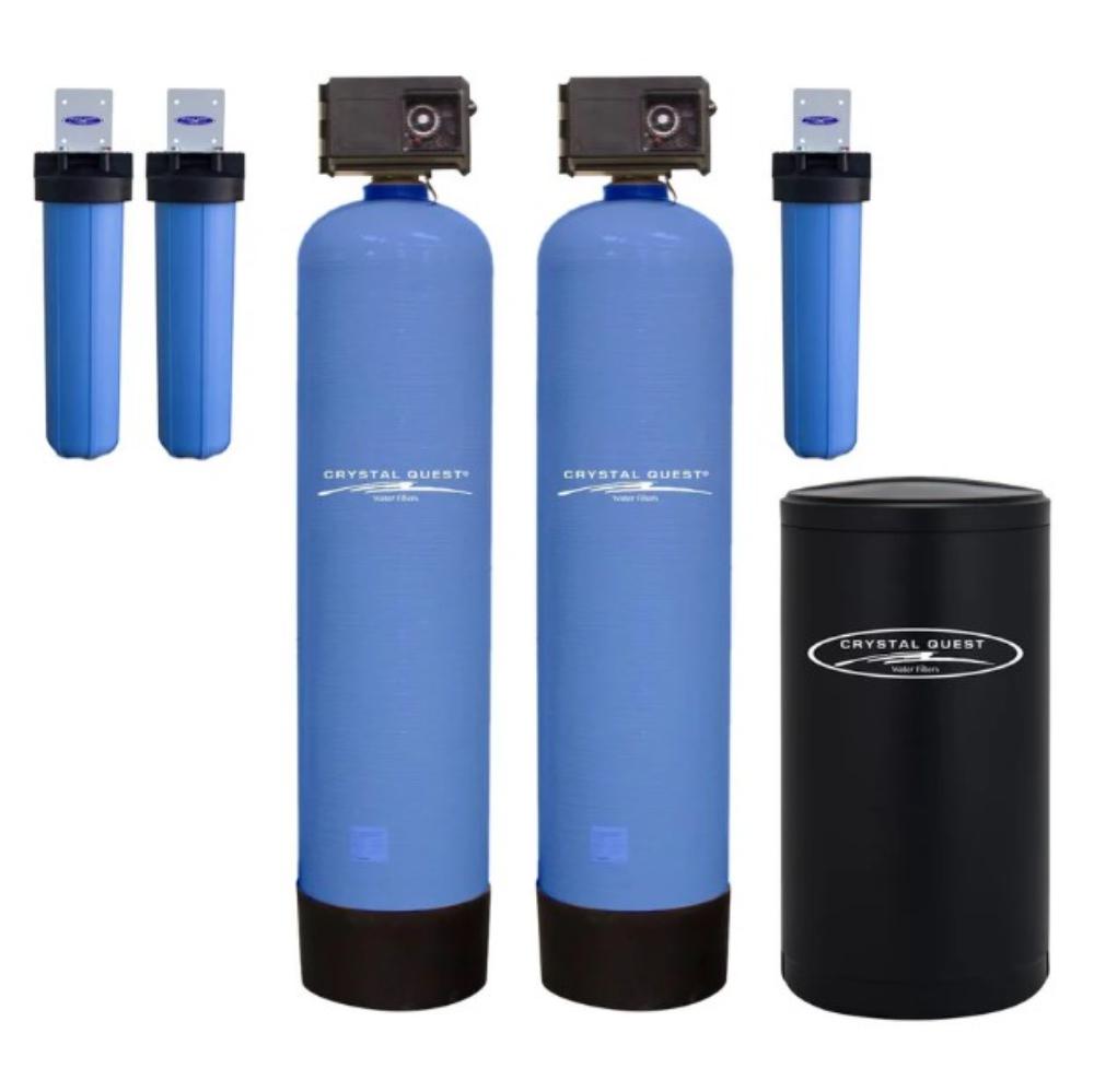 Crystal Quest High Flow Whole House Water Filter With Water Softener 20 GPM (4+ Bathrooms) Eagle