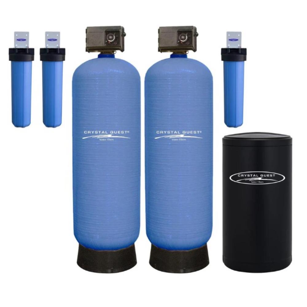 Crystal Quest High Flow Whole House Water Filter With Water Softener 35 GPM (6+ Bathrooms) Eagle