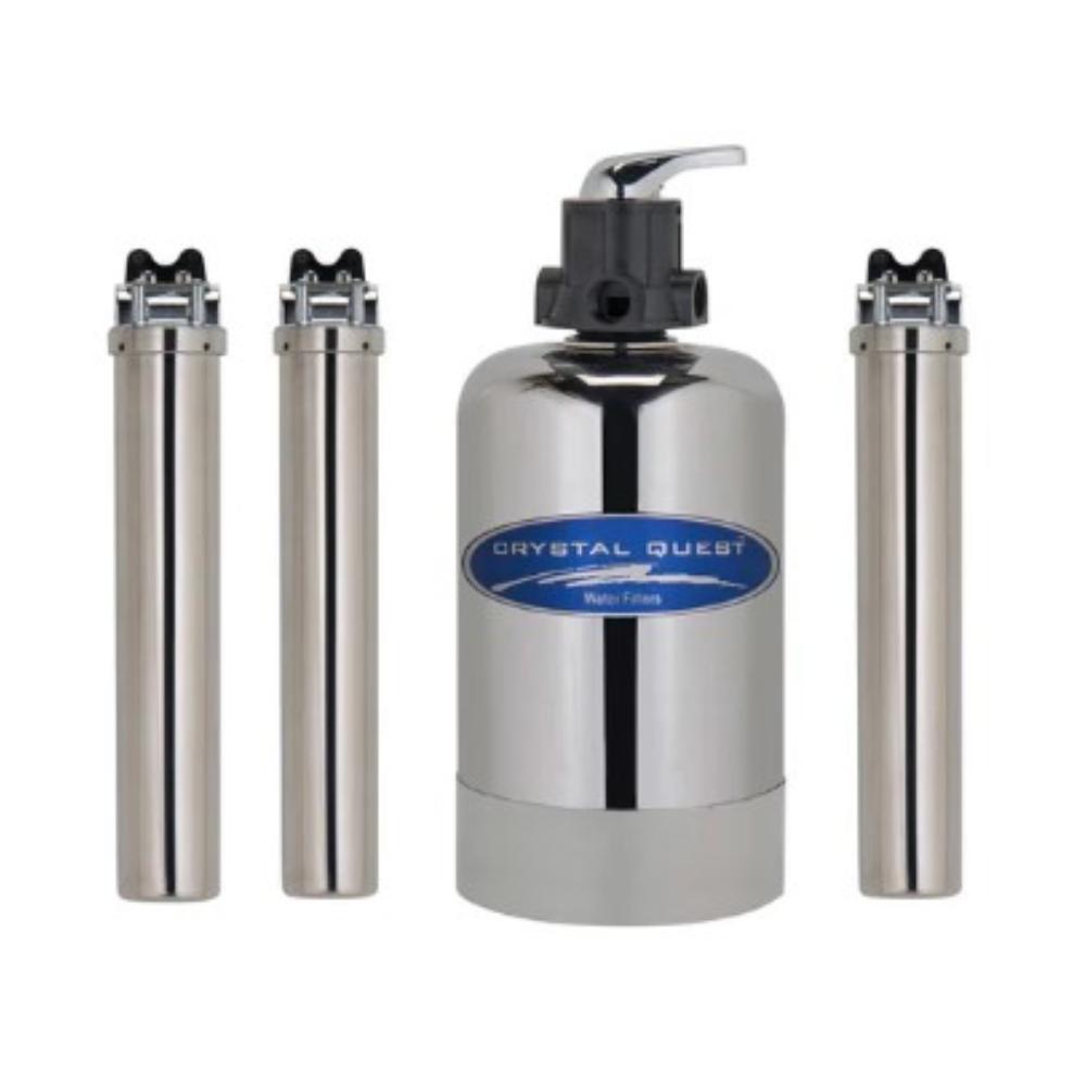 Crystal Quest EAGLE® 1,000 Mid-Size Whole House Water Filter + Alkalizer (11 Stages) Stainless Steel Manual