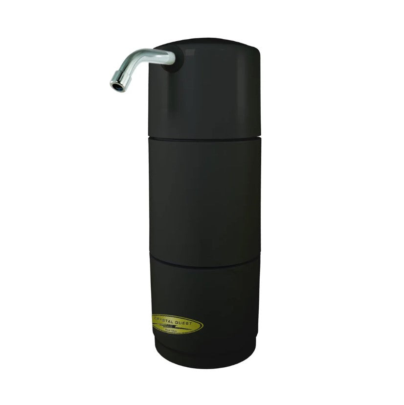 Crystal Quest Classic Countertop Water Filter Black