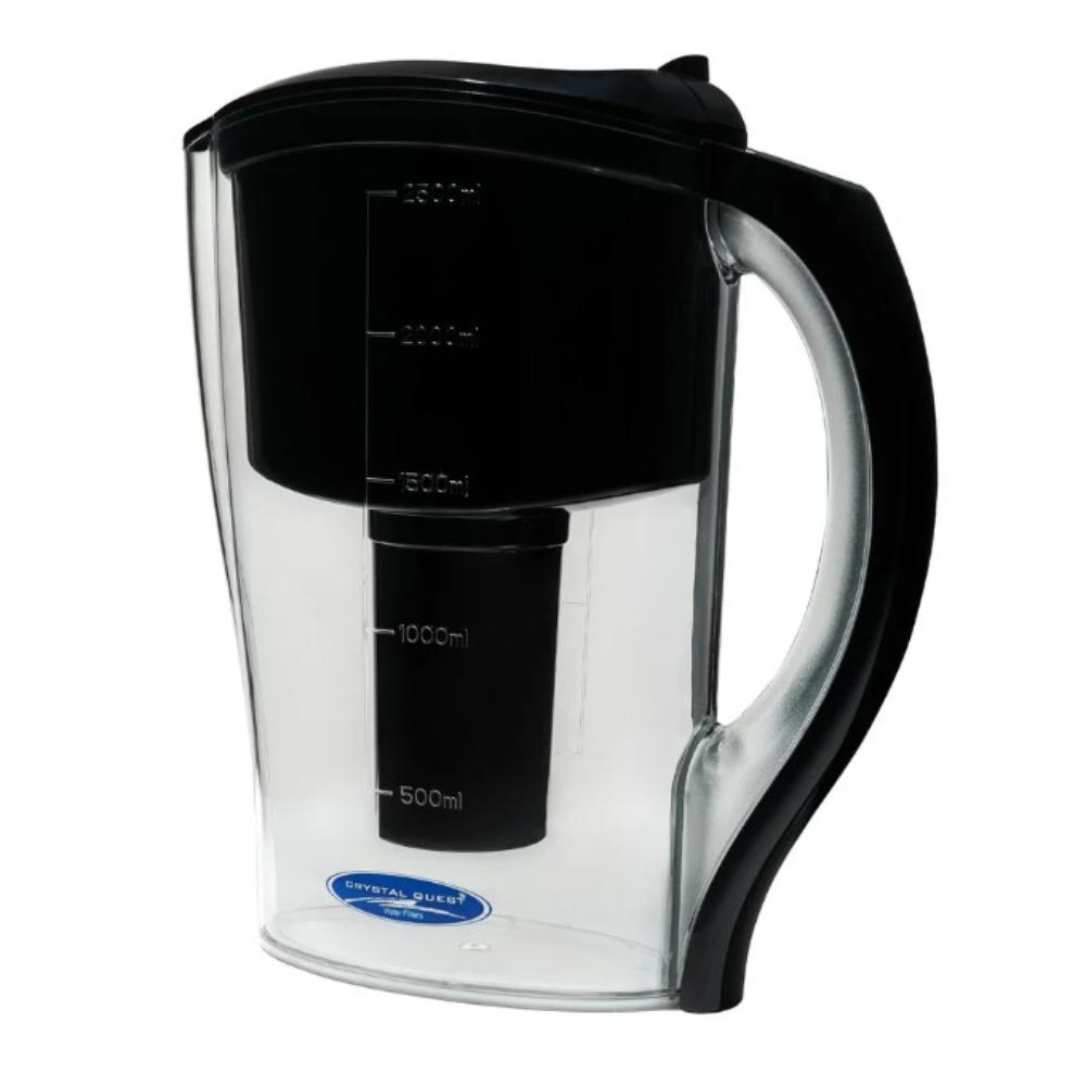 Crystal Quest Water Pitcher Filter System Black