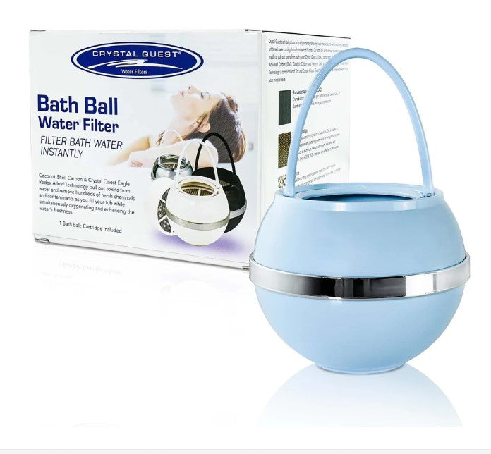 Crystal Quest Bath Ball Filter Blue