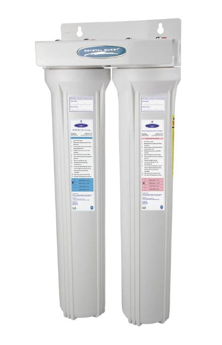 Crystal Quest Mini Whole House Double Water Filter for Arsenic Removal (2-4 GPM | 1-2 people)