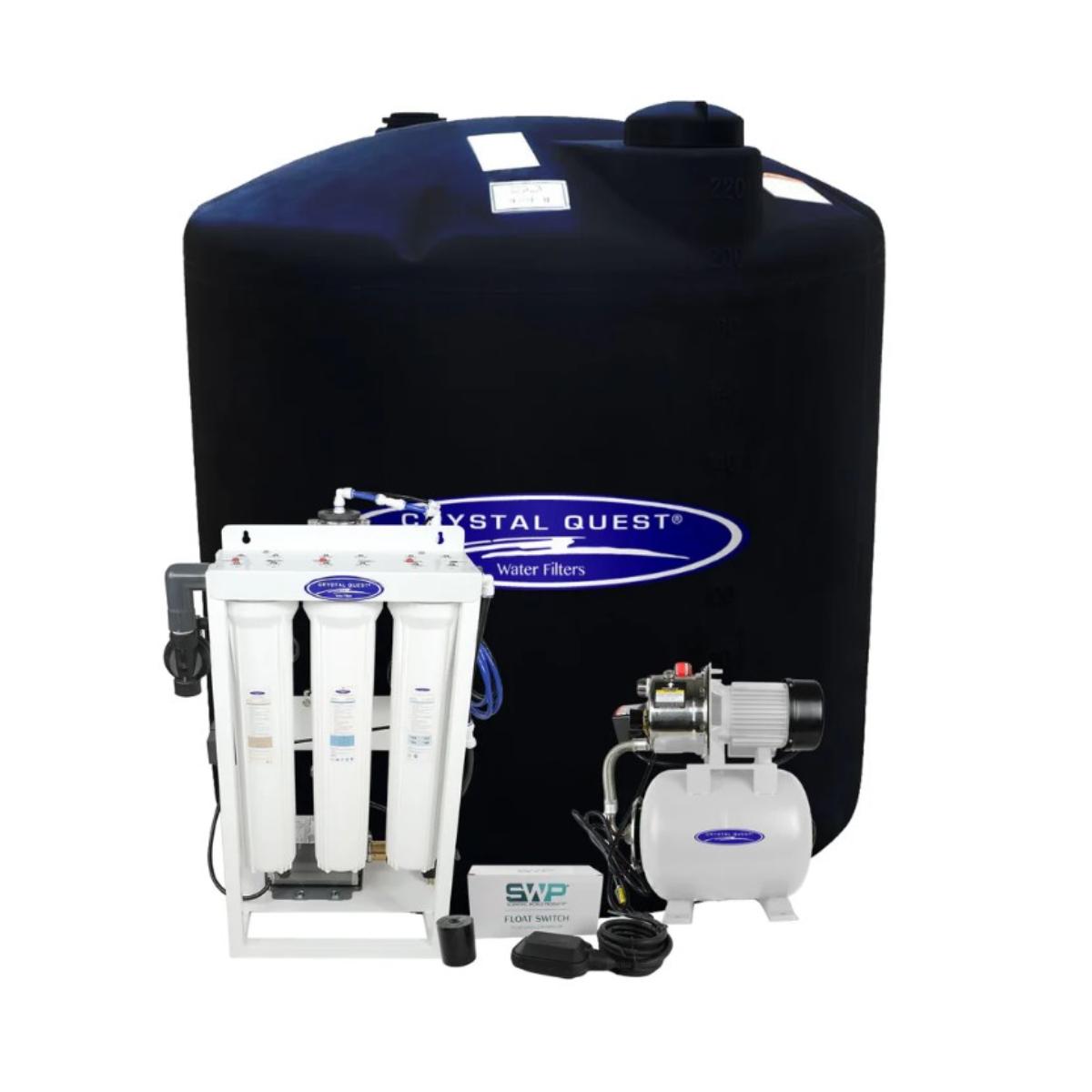 Crystal Quest 300 GPD Whole House Reverse Osmosis System with 220 Gallon Water Tank