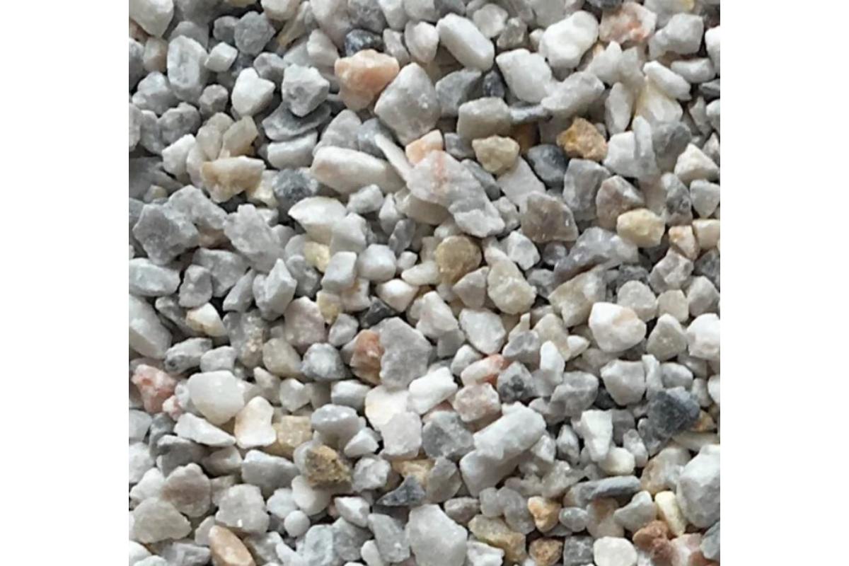 Close-up of small water filter media pebbles
